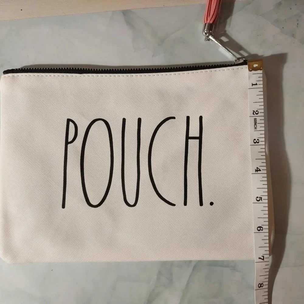 RAE DUNN zippered pouch lot of‎ 2 makeup stash treat pouches